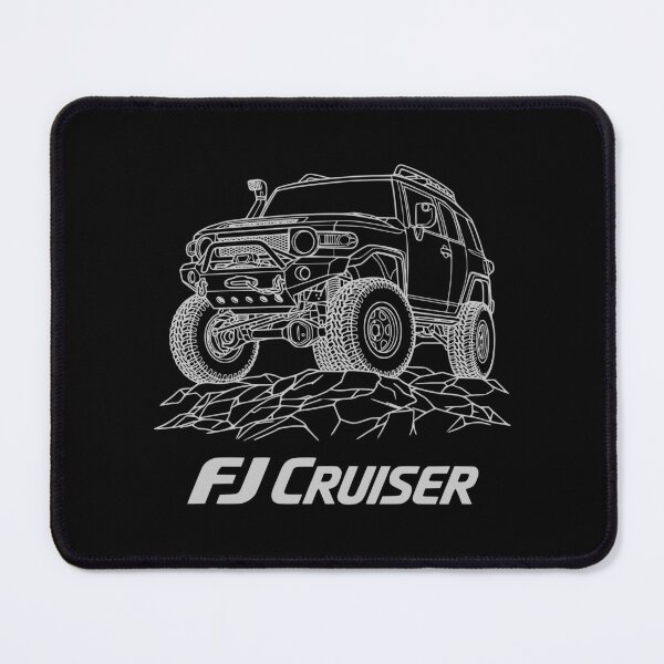 Item preview, FJ Cruiser line art Rock Lifted - White designed and sold by Off-Road-Zone.