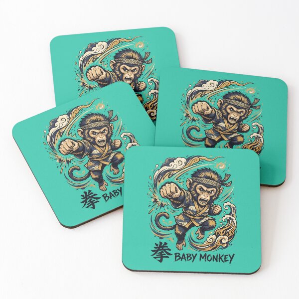 Item preview, Kung Fu Monkey Punching Power Art designed and sold by zbox1.