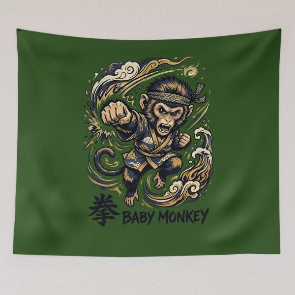 Item preview, Kung Fu Monkey Punching Power Art designed and sold by zbox1.