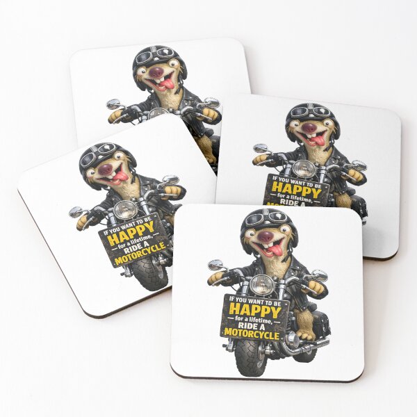 Item preview, Sloth Riding Motorcycle For Ultimate Happiness designed and sold by Shirtaholism.
