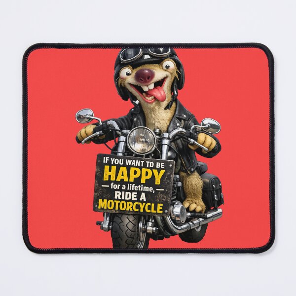 Item preview, Sloth Riding Motorcycle For Ultimate Happiness designed and sold by Shirtaholism.