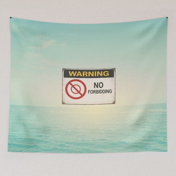 Item preview, No Forbidding – Vintage Warning Sign Funny Paradox Design designed and sold by Avohai!.