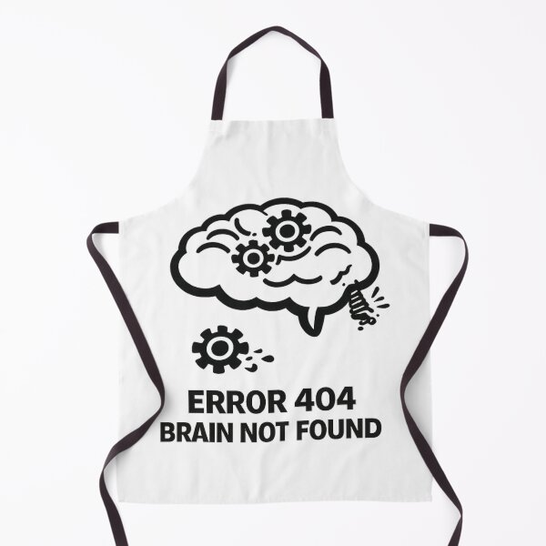 Item preview, Funny Overthinking Brain – Error 404 Brain Not Found designed and sold by MS-DesignArt.