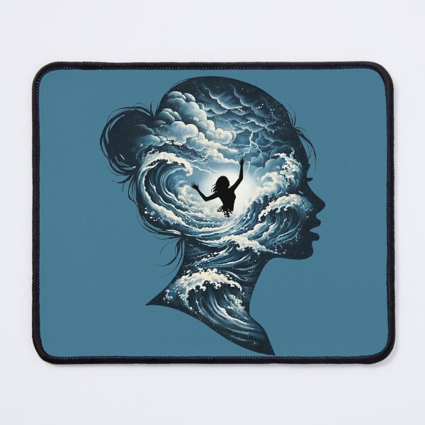 Item preview, The Calm Hiding The Troubled Mind, Surreal Art designed and sold by TinyTyrantCo.