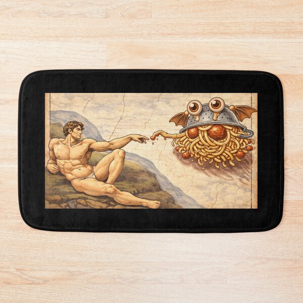 Item preview, Flying Spaghetti Monster Creation of Adam designed and sold by MonkiFlipp.
