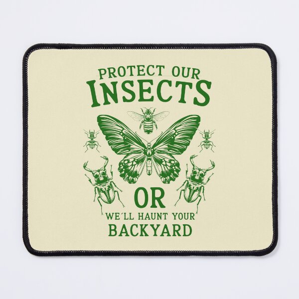 Item preview, Protect Our Insects Or We’ll Haunt Your Backyard - Vintage Bug Art designed and sold by Dmetalx Art Apparel.