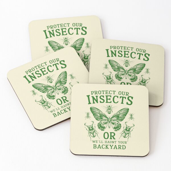 Item preview, Protect Our Insects Or We’ll Haunt Your Backyard - Vintage Bug Art designed and sold by Dmetalx Art Apparel.