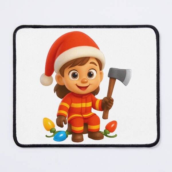 Item preview, Christmas Firefighter Girl  designed and sold by Sillytoe.