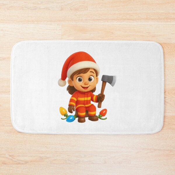 Item preview, Christmas Firefighter Girl  designed and sold by Sillytoe.