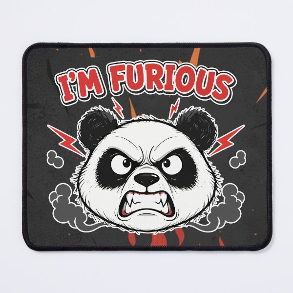 Item preview, I'M FURIOUS Angry Panda Cartoon designed and sold by Taridesign.