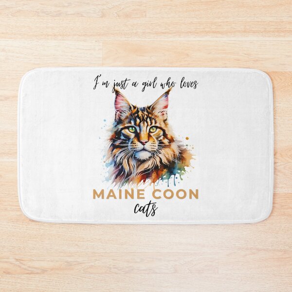 Item preview, I'm Just a Girl Who Loves Maine Coon Cats – Cute Watercolor Maine Coon Cat Lover Aesthetic Design designed and sold by ArcticFoxStudio.