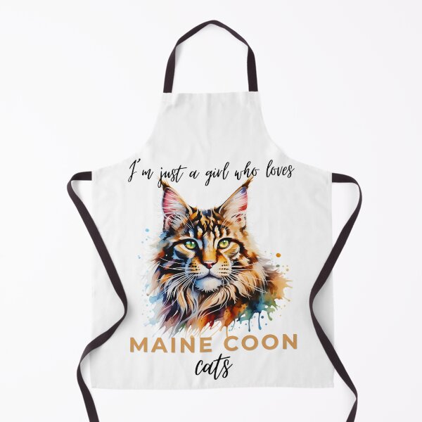 Item preview, I'm Just a Girl Who Loves Maine Coon Cats – Cute Watercolor Maine Coon Cat Lover Aesthetic Design designed and sold by ArcticFoxStudio.