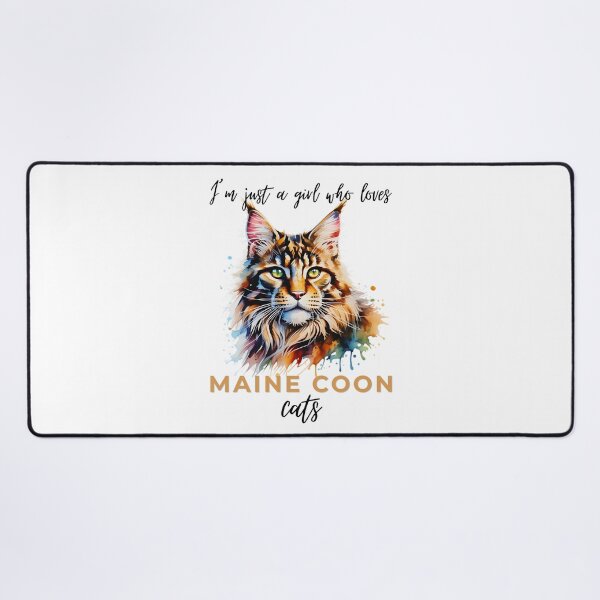 Item preview, I'm Just a Girl Who Loves Maine Coon Cats – Cute Watercolor Maine Coon Cat Lover Aesthetic Design designed and sold by ArcticFoxStudio.