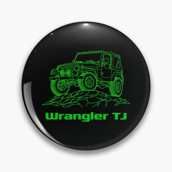 Artikelvorschau, Wrangler TJ Soft Top Rock Crawler Minimalistische Linienzeichnung Grün entworfen und verkauft von Off-Road-Zone.