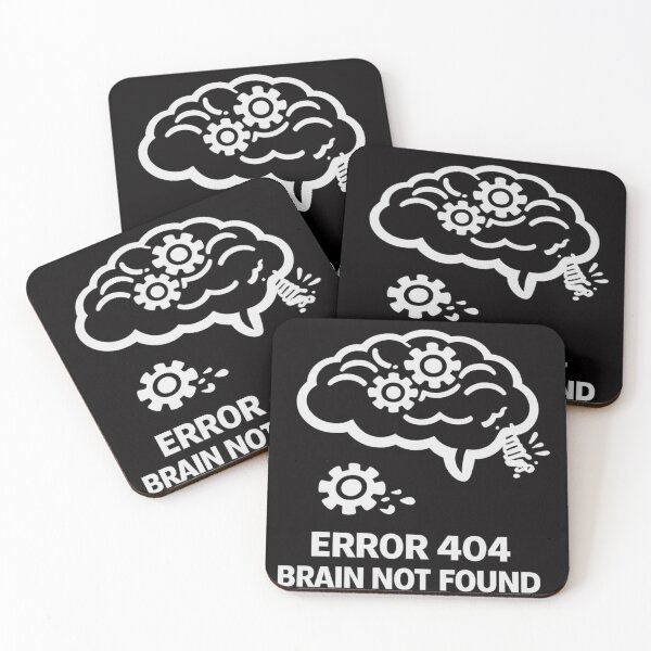 Item preview, Funny Overthinking Brain – Error 404 Brain Not Found designed and sold by MS-DesignArt.