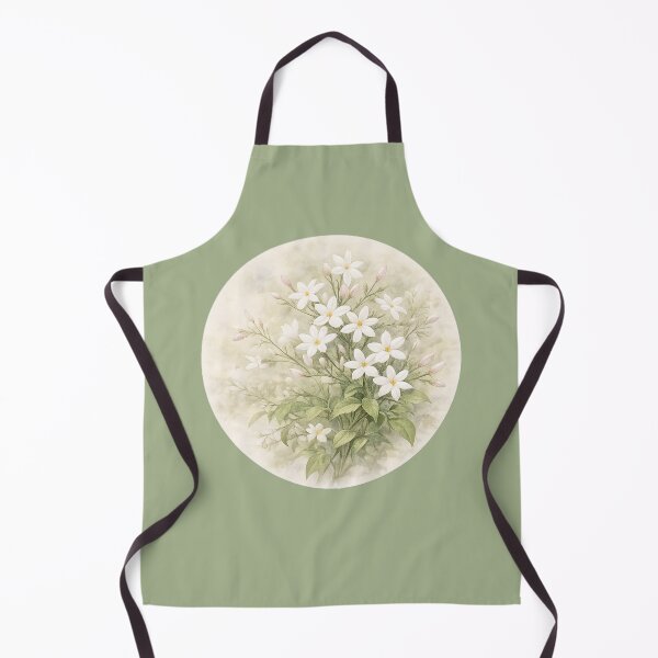 Item preview, Jasmine Grace – Fragrant Star Botanical Circle Design designed and sold by TheJoyfulPen.