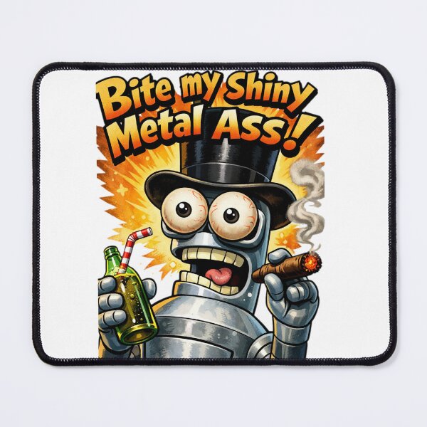 Item preview, Rude Robot With Cigar And Drink designed and sold by Shirtaholism.
