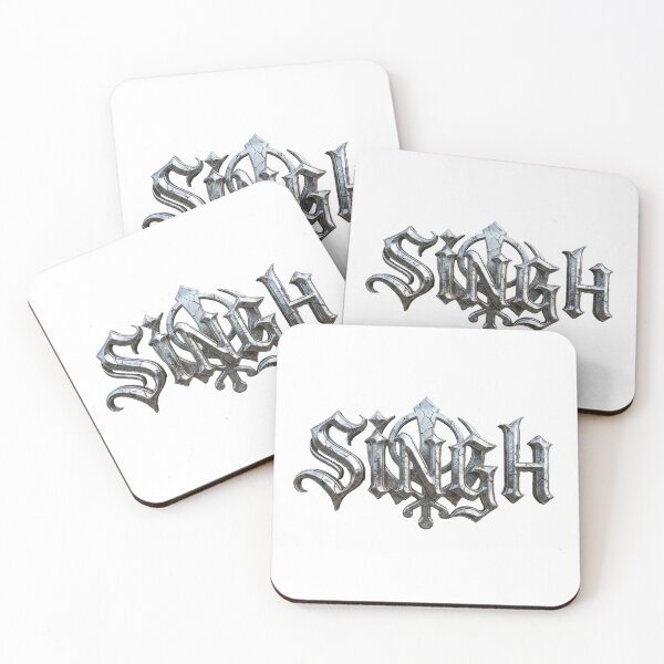 Item preview,  Singh Logo – Dark Medieval Punjabi Name Art | Metallic Vintage Typography designed and sold by SinghMerchUniverse.