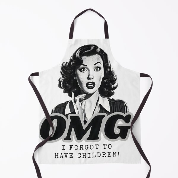 Item preview, Vintage Shocked Woman OMG I Forgot To Have Children Illustration designed and sold by HeldInSilence.