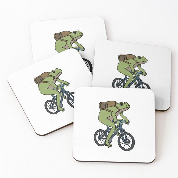 Item preview, Frog Riding a Bike designed and sold by ViolaMangoes.