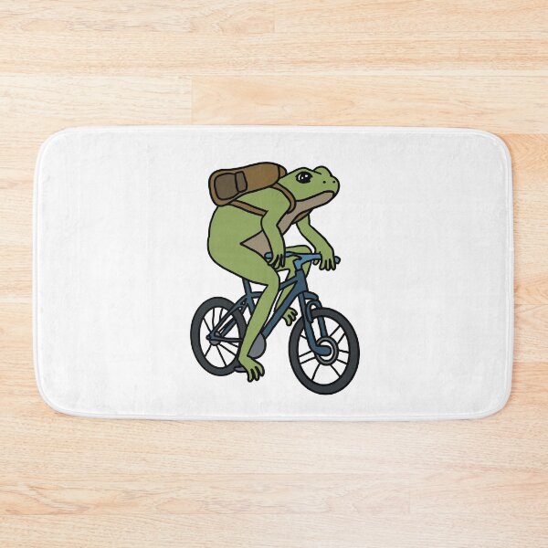 Item preview, Frog Riding a Bike designed and sold by ViolaMangoes.
