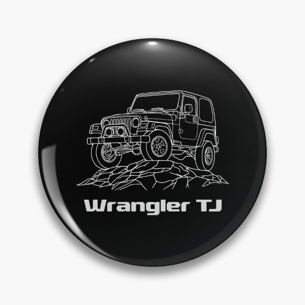 Artikelvorschau, Wrangler TJ Hardtop Rock Crawler Minimalistische Linienzeichnung Weiß entworfen und verkauft von Off-Road-Zone.