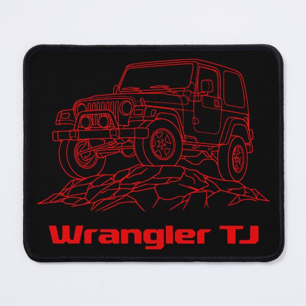 Item preview, Wrangler TJ Hard Top Rock Crawler Minimalist Line Art Red designed and sold by Off-Road-Zone.