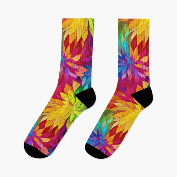 Item preview, Rainbow Floral Burst Abstract | Vibrant Colorful Kaleidoscope Petal Design designed and sold by CraftedHome.