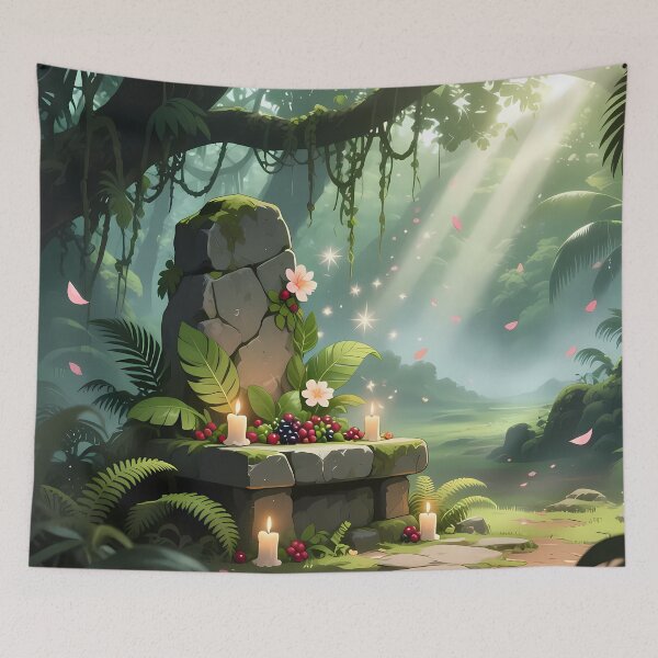 Item preview, Jungle Stone Altar Offerings - Mystical Wild Island designed and sold by David c.p JACQUEMET.