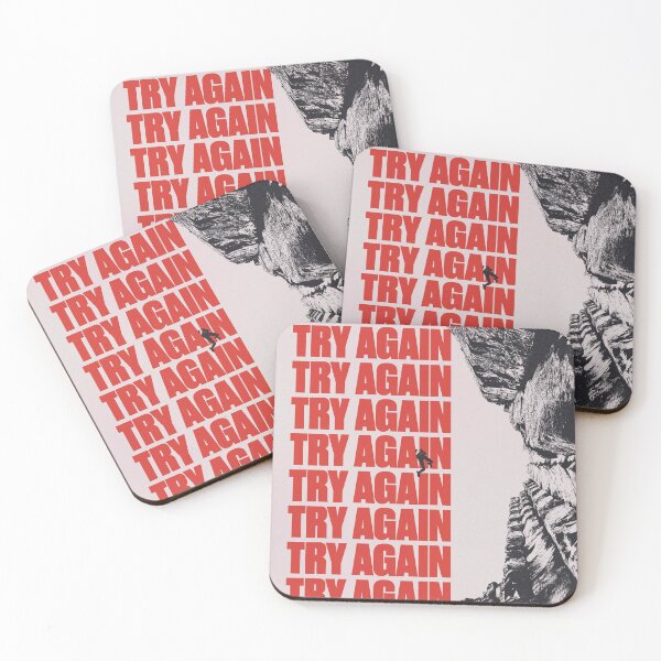 Item preview, Try Again - Motivational Rock Climbing & Perseverance Wall Art designed and sold by TSU-Strength .