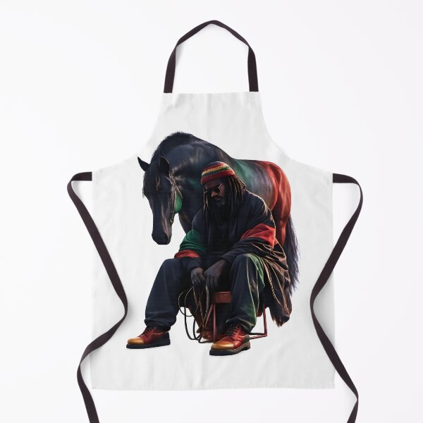 Aperçu de l'œuvre Art de la liberté pour Juneteenth, ambiance afro-rasta, illustration puissante d'un cheval noir, design de la liberté en mouvement créée et vendue par ArtSpark Studio.