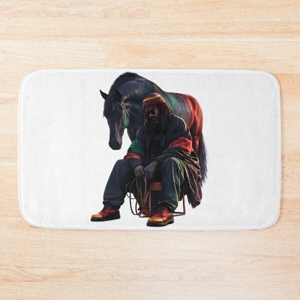 Item preview, Juneteenth Freedom Art, Afro Vibes Rasta Style, Black Horse Powerful Illustration, Freedom in Motion Design designed and sold by ArtSpark Studio.