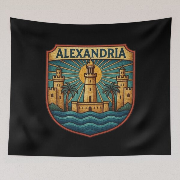 Item preview, Alexandria Egypt – Mediterranean Coastal City, Ancient Library, Lighthouse & Historic Port designed and sold by Typologystudios.