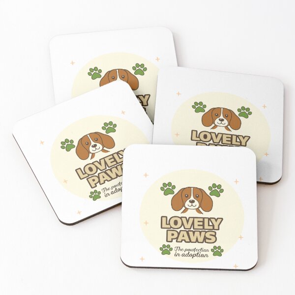 Item preview, Lovely Paws – Cute Dog Adoption Logo designed and sold by Joyfulfabric.