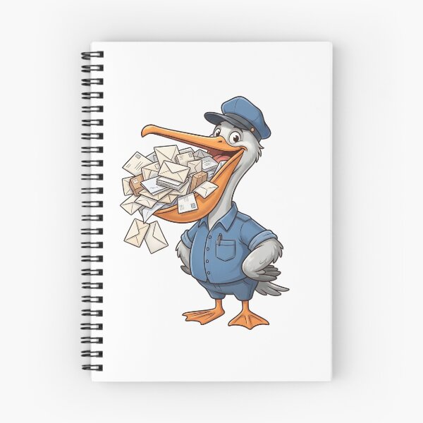 Item preview, Whimsical Pelican Postman Delivering a Beak Full of Letters designed and sold by Kvarny.
