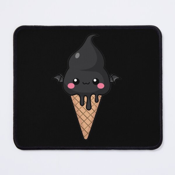 Item preview, Gothic Black Ice Cream Bat Wings Kawaii Pastel Goth designed and sold by Retro Mood Co.