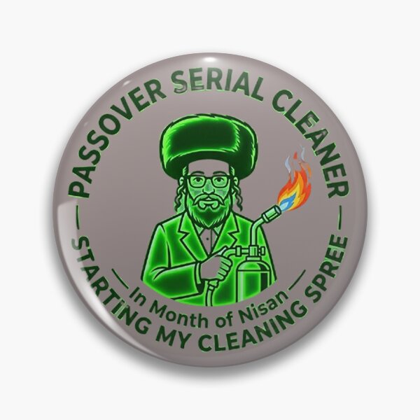 Item preview, Neon Passover Serial Cleaner – Funny Pesach Cleaning Mode Activated designed and sold by YG - YiddisheGesheft.