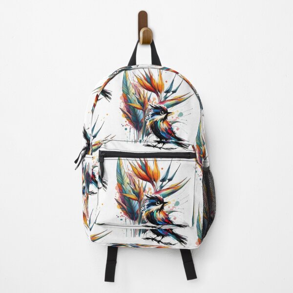 Item preview, Abstract Tropical Bird with Paradise Flowers designed and sold by Szpaku desart .