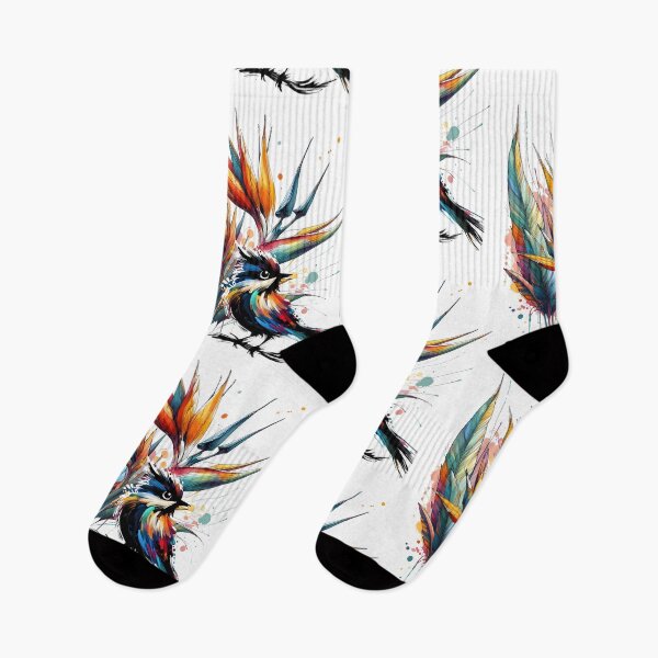 Item preview, Abstract Tropical Bird with Paradise Flowers designed and sold by Szpaku desart .