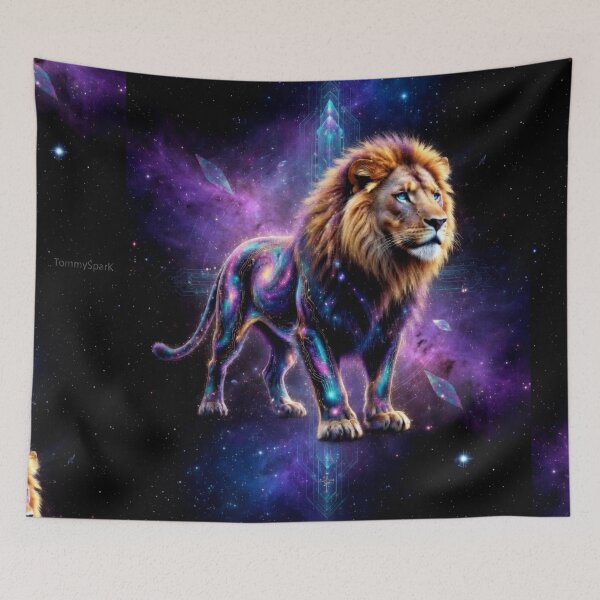 Item preview, Cosmic Neon Lion Galaxy Spirit designed and sold by TommySpark.
