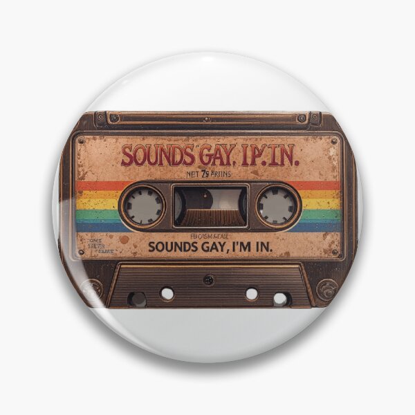 Item preview, Sounds Gay Im In Vintage Cassette Tape Pride Month designed and sold by Retro Mood Co.
