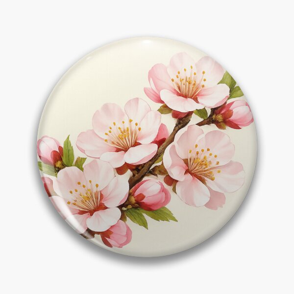 Item preview, Apricot Blossom Promise – Spring Renewal Botanical Circle Design designed and sold by TheJoyfulPen.