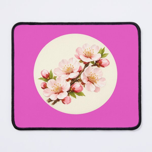 Item preview, Apricot Blossom Promise – Spring Renewal Botanical Circle Design designed and sold by TheJoyfulPen.