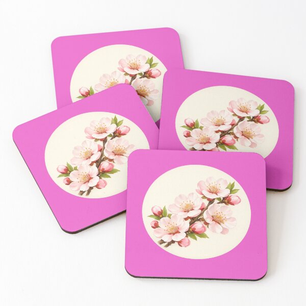 Item preview, Apricot Blossom Promise – Spring Renewal Botanical Circle Design designed and sold by TheJoyfulPen.
