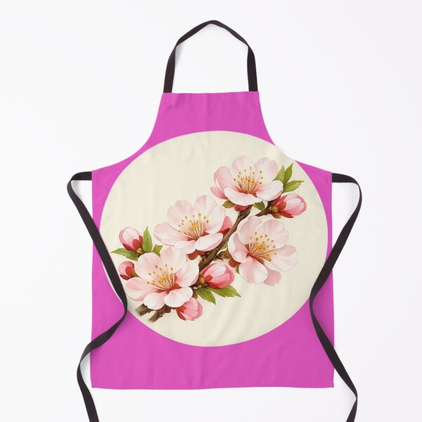 Item preview, Apricot Blossom Promise – Spring Renewal Botanical Circle Design designed and sold by TheJoyfulPen.