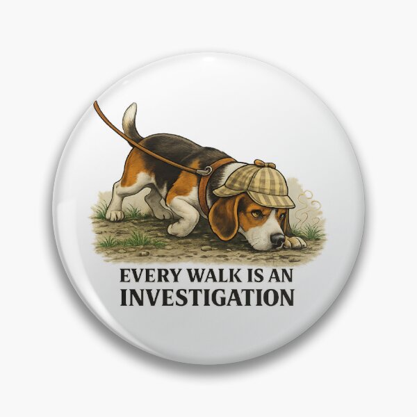 Item preview, Beagle Every Walk Is An Investigation Funny Dog Detective Beagle Humor Scent Hound Dog Owner Breed  designed and sold by The Junto Shop.