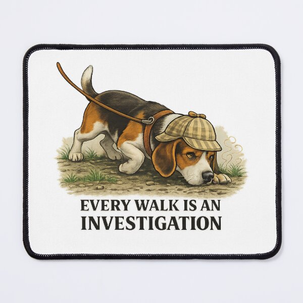 Item preview, Beagle Every Walk Is An Investigation Funny Dog Detective Beagle Humor Scent Hound Dog Owner Breed  designed and sold by The Junto Shop.