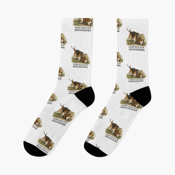 Item preview, Beagle Every Walk Is An Investigation Funny Dog Detective Beagle Humor Scent Hound Dog Owner Breed  designed and sold by The Junto Shop.