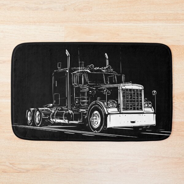 Item preview, Black White Semi Truck, American Trucker designed and sold by PandaKunst.