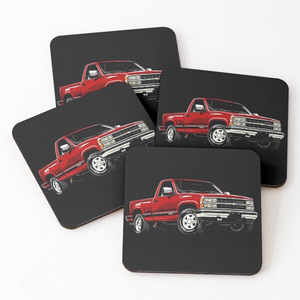 Item preview, 1998 Chevy C1500 Z71 – 90s Red OBS Pickup Truck Illustration designed and sold by Stinky Lincy's Apparel Company.